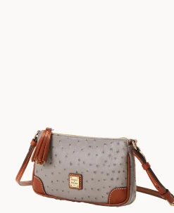 Dooney & Bourke Exotic Leather|Mini Bags<Ostrich Slim Crossbody Grey