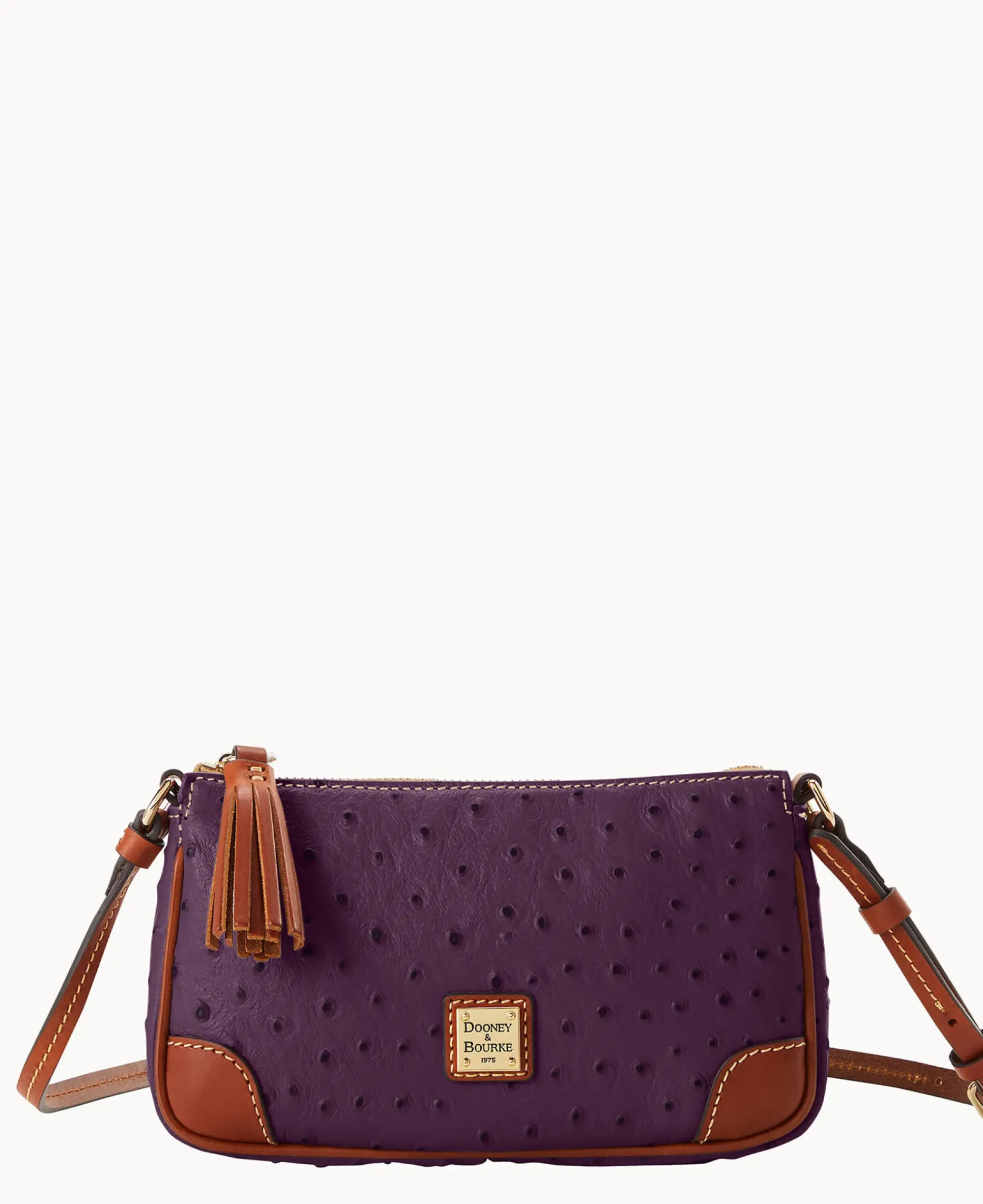 Dooney & Bourke Exotic Leather|Mini Bags<Ostrich Slim Crossbody Plum Wine