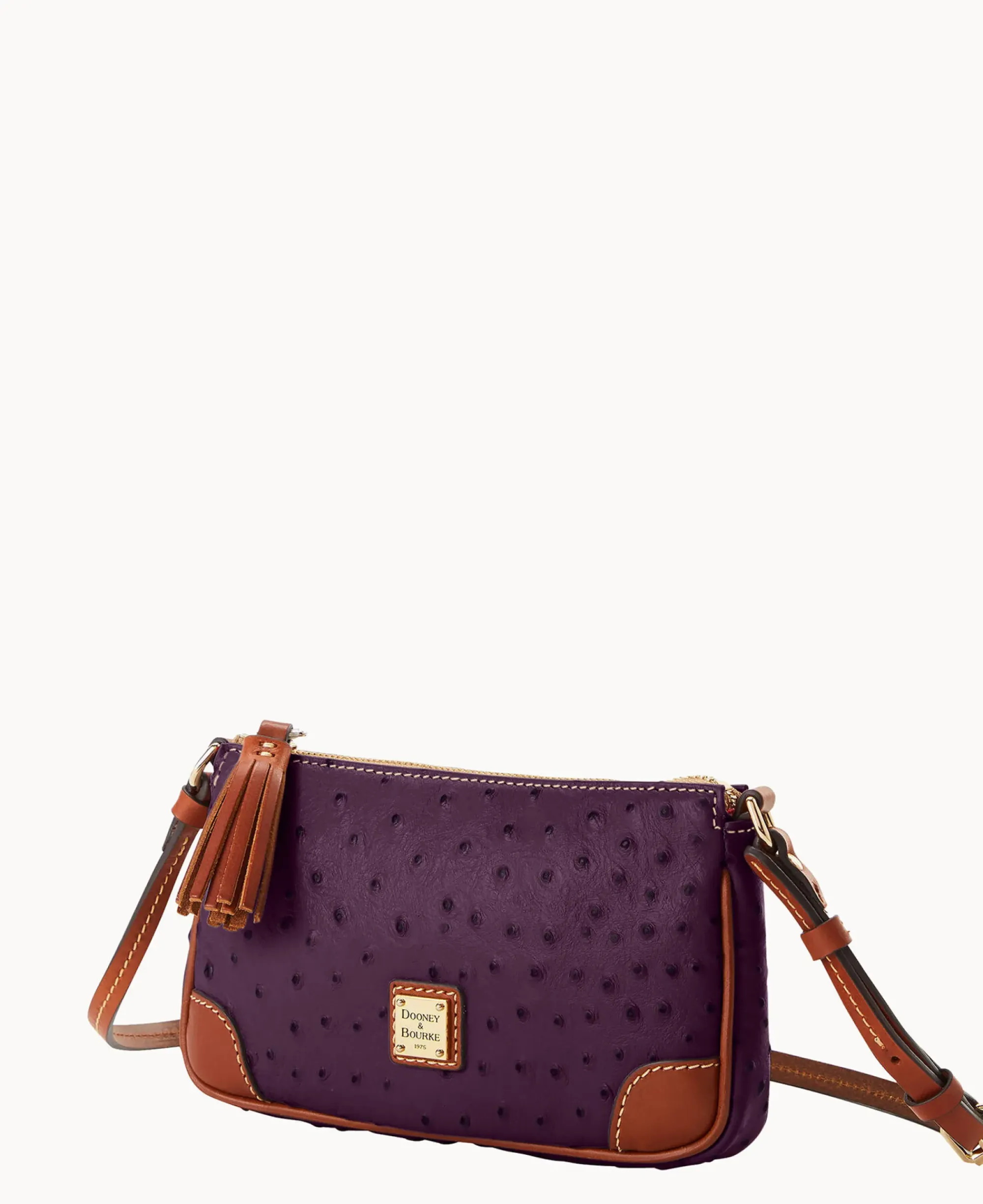 Dooney & Bourke Exotic Leather|Mini Bags<Ostrich Slim Crossbody Plum Wine