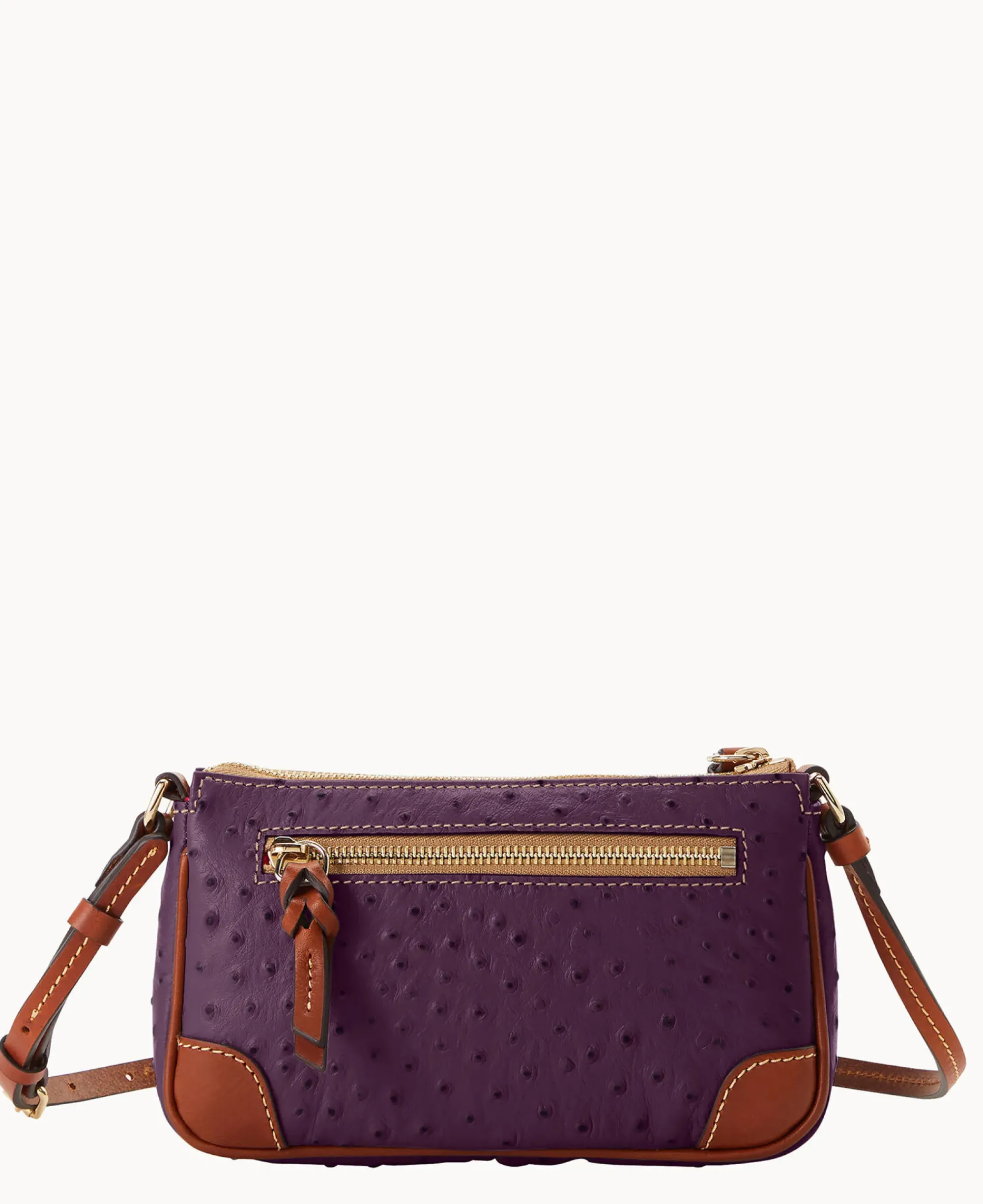 Dooney & Bourke Exotic Leather|Mini Bags<Ostrich Slim Crossbody Plum Wine