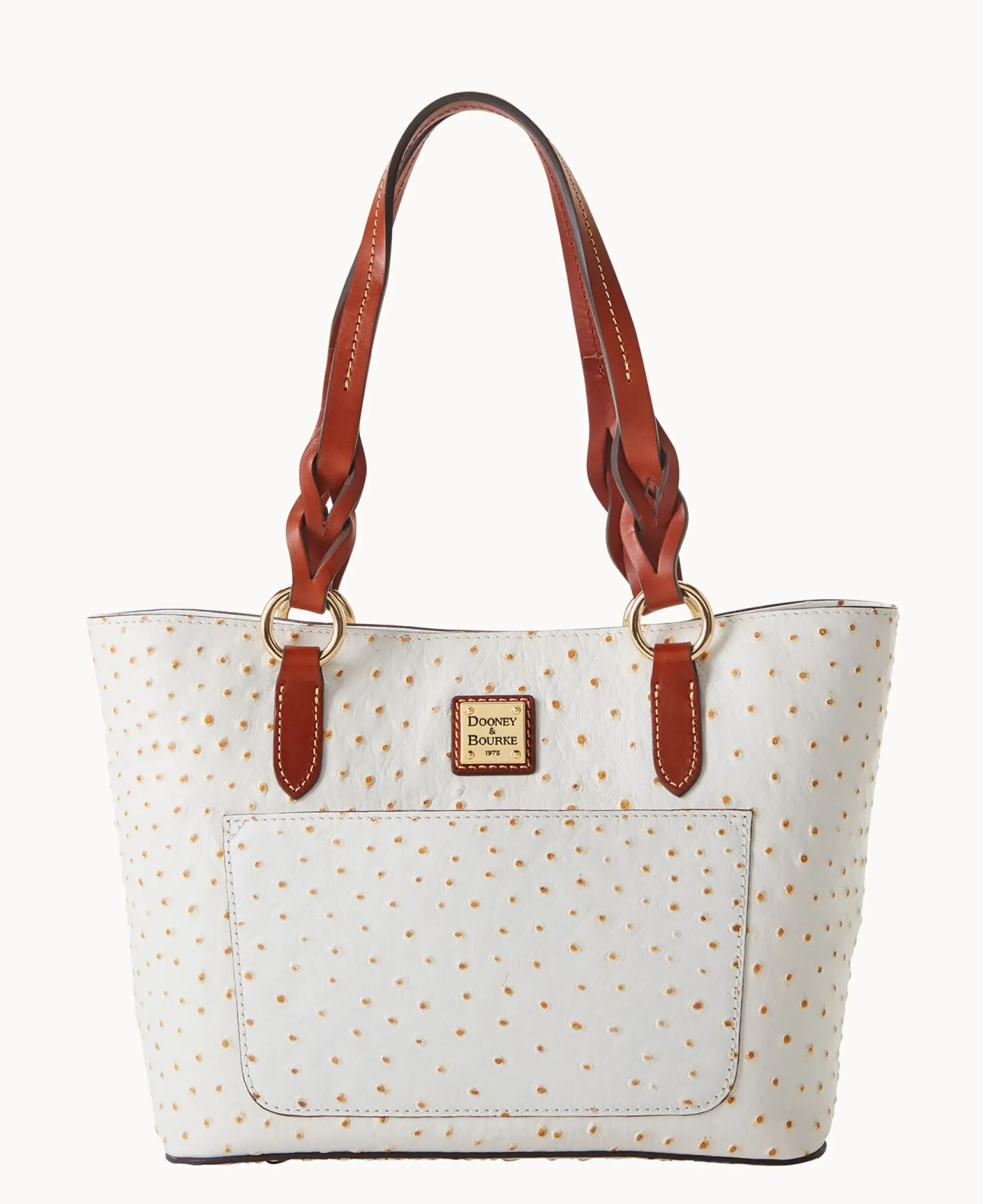 Dooney & Bourke Exotic Leather|Mini Bags<Ostrich Small Gretchen Tote Bone