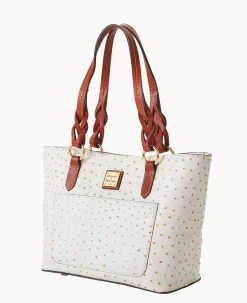 Dooney & Bourke Exotic Leather|Mini Bags<Ostrich Small Gretchen Tote Bone