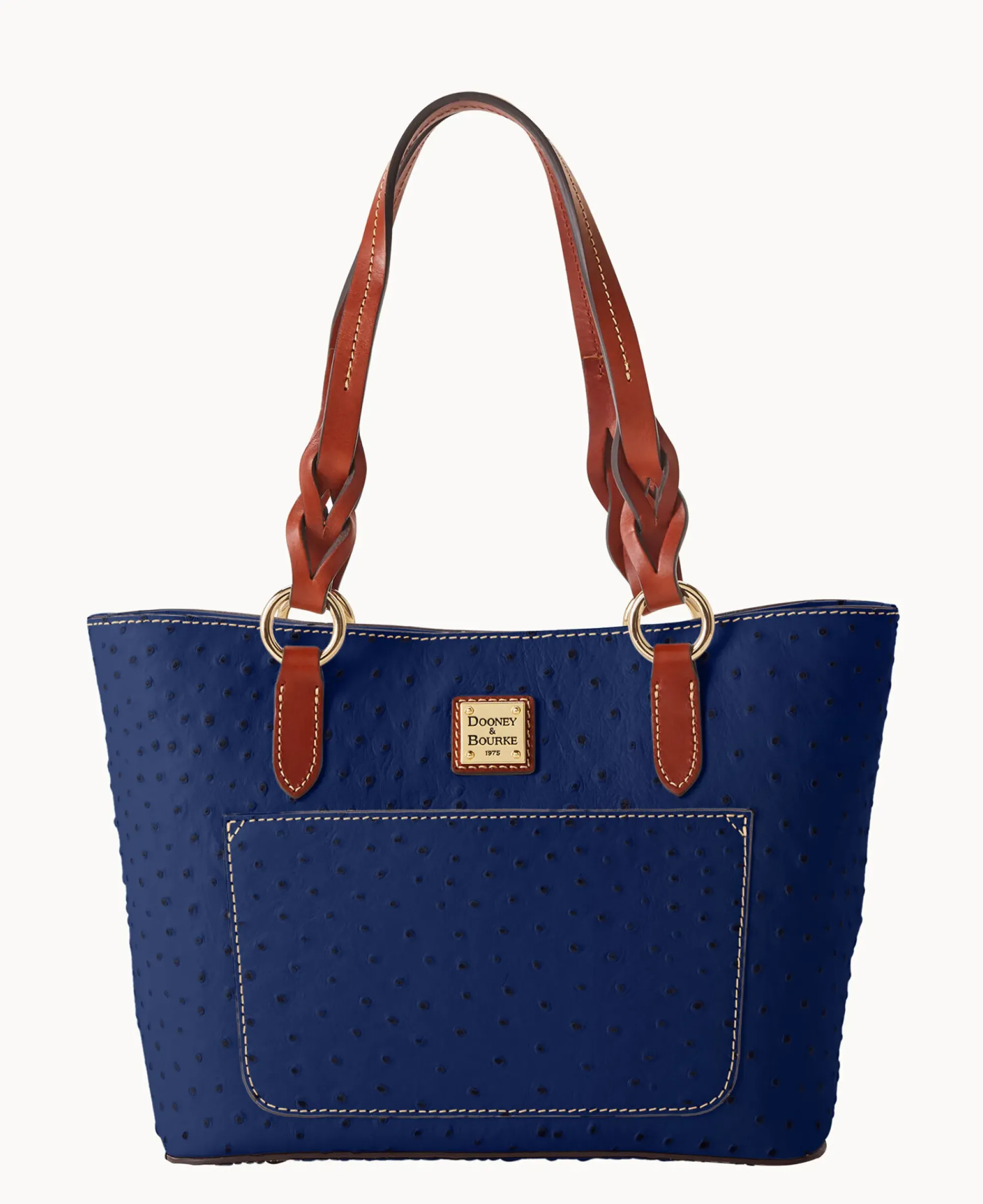 Dooney & Bourke Exotic Leather|Mini Bags<Ostrich Small Gretchen Tote Navy