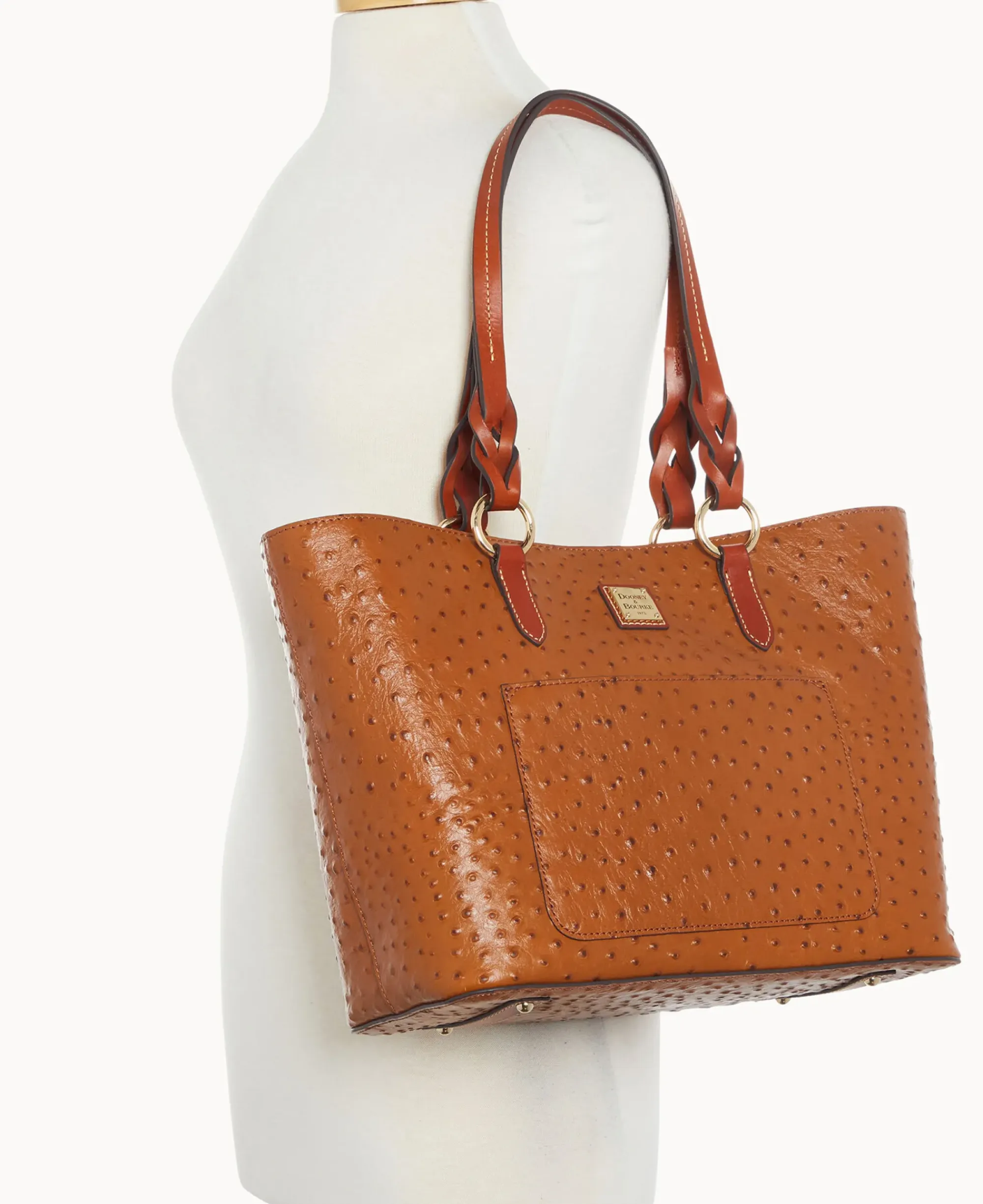 Dooney & Bourke Exotic Leather|Shoulder Bags<Ostrich Tammy Tote Caramel