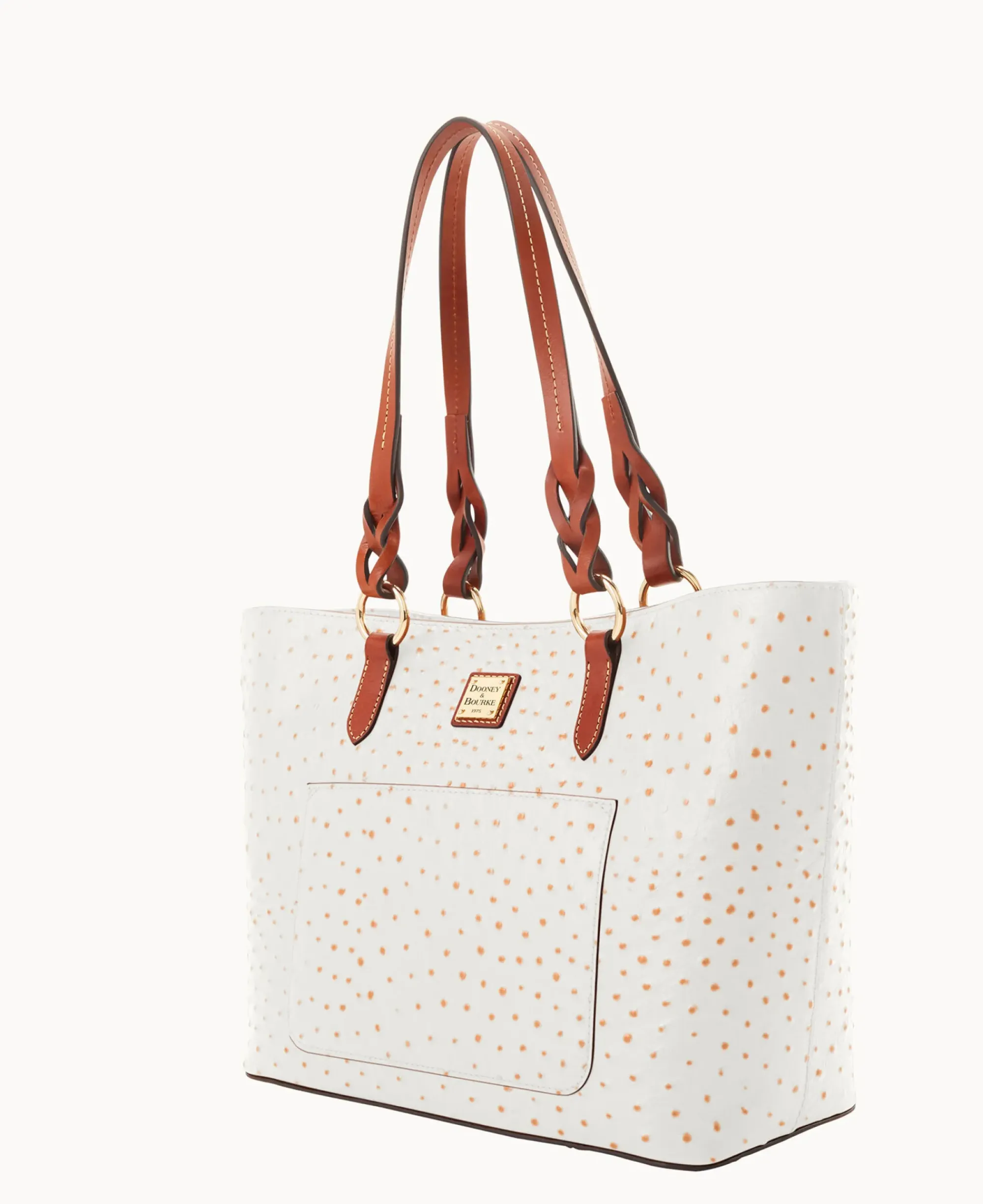 Dooney & Bourke Exotic Leather|Shoulder Bags<Ostrich Tammy Tote Bone