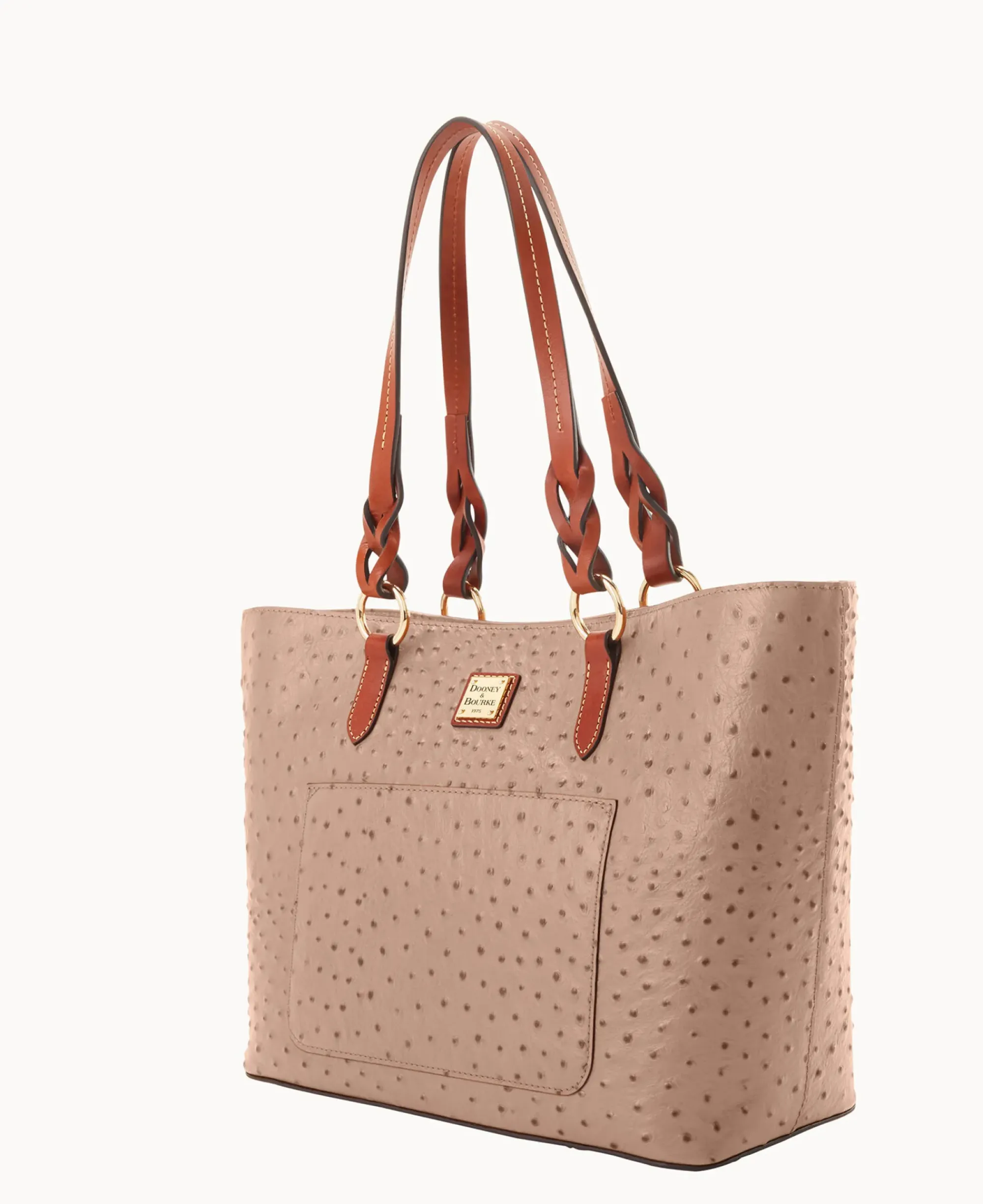 Dooney & Bourke Exotic Leather|Shoulder Bags<Ostrich Tammy Tote Light Taupe