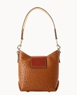 Dooney & Bourke The Ostrich Turnlock Collection|Picnic in the Park<Ostrich Turnlock Sac 22 Caramel