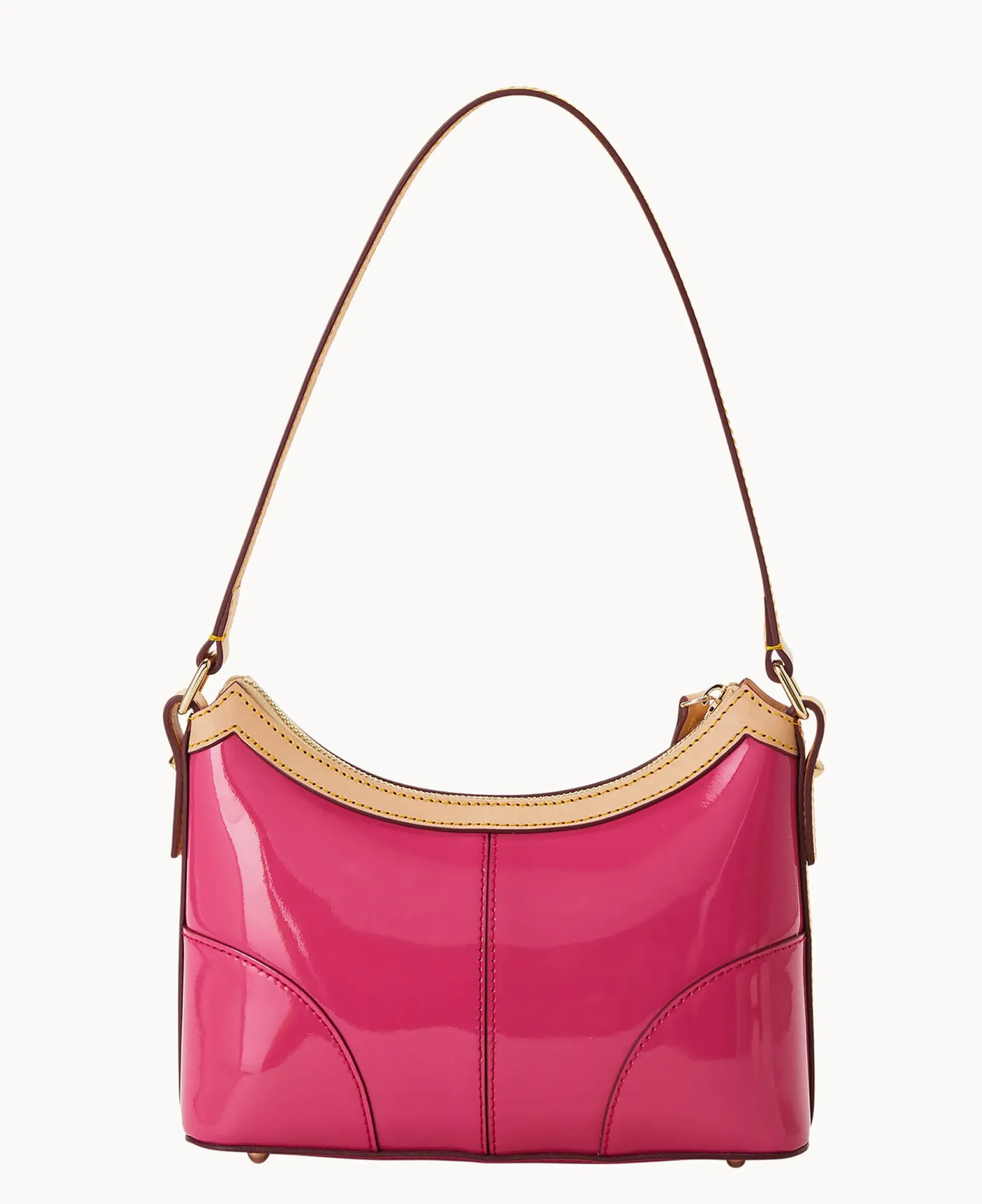 Dooney & Bourke Smooth Leather|Shoulder Bags<Patent Baguette Fuchsia