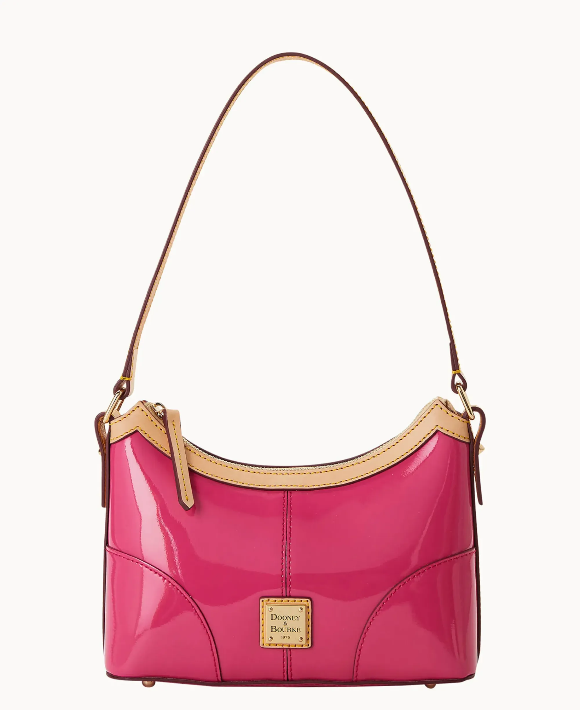 Dooney & Bourke Smooth Leather|Shoulder Bags<Patent Baguette Fuchsia