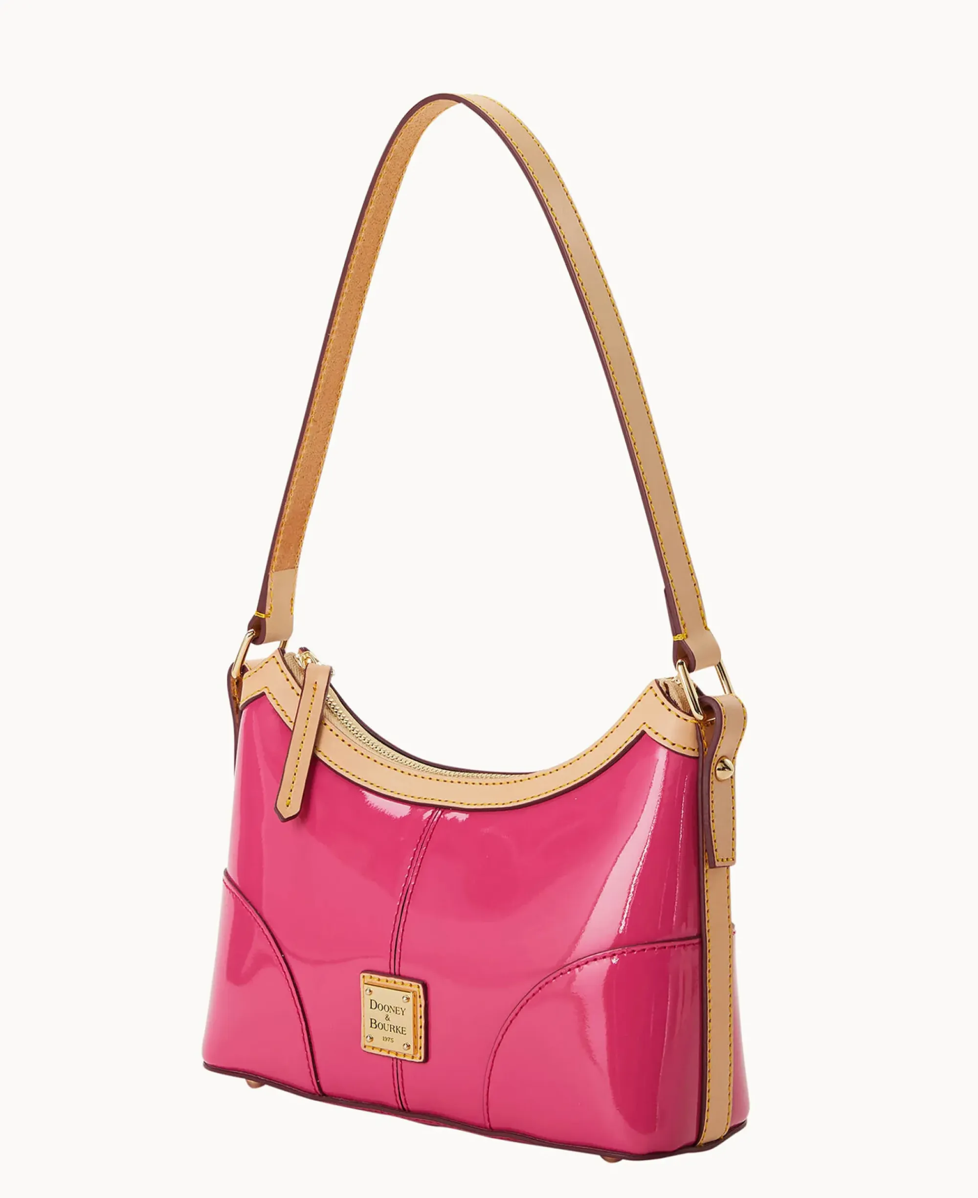 Dooney & Bourke Smooth Leather|Shoulder Bags<Patent Baguette Fuchsia