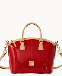 Dooney & Bourke Smooth Leather|Shoulder Bags<Patent Domed Satchel Red