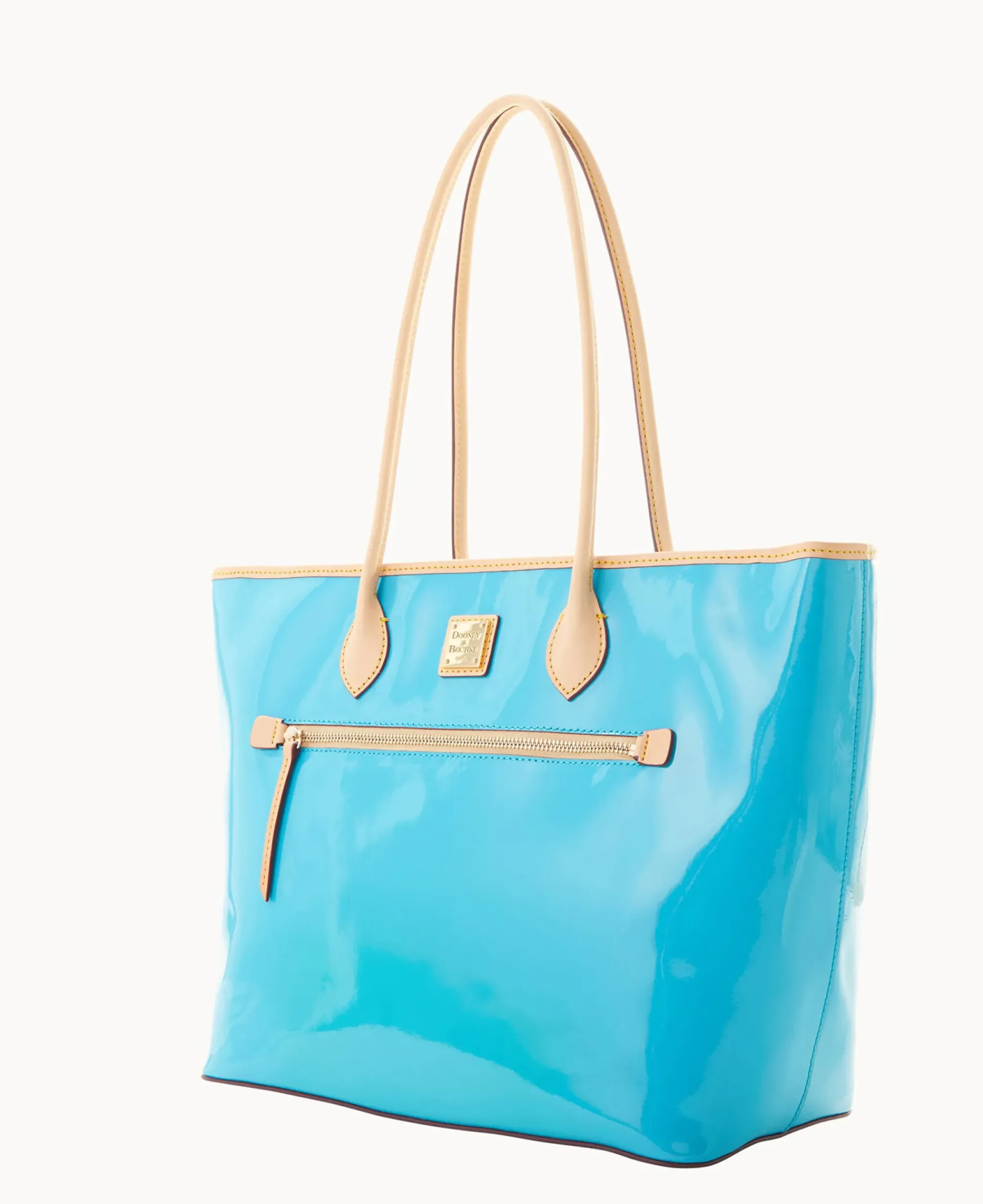 Dooney & Bourke Ready For the Getaway|Smooth Leather<Patent Large Tote Sky