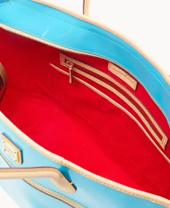 Dooney & Bourke Ready For the Getaway|Smooth Leather<Patent Large Tote Sky