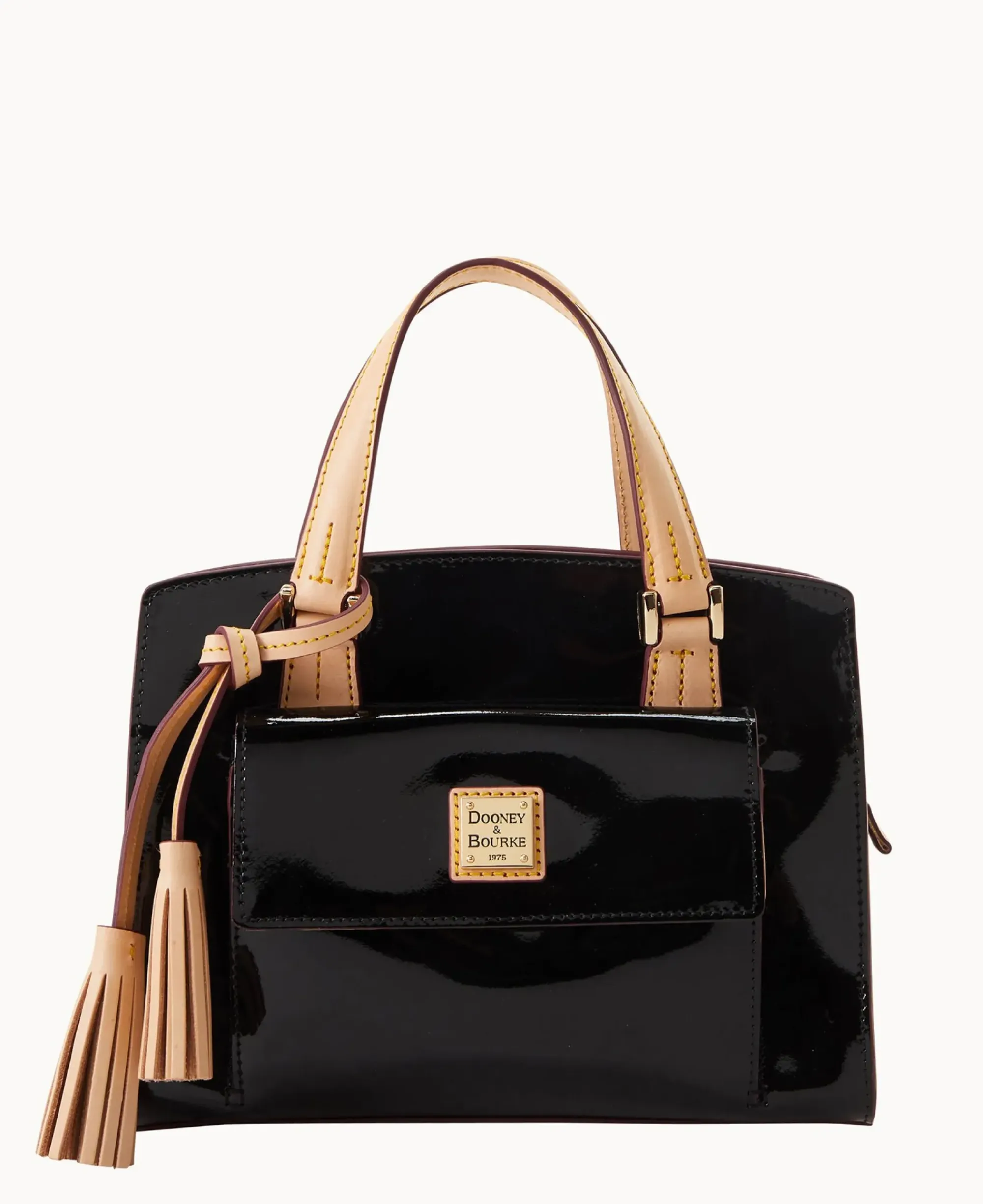 Dooney & Bourke Smooth Leather|Mini Bags<Patent Small Satchel Black