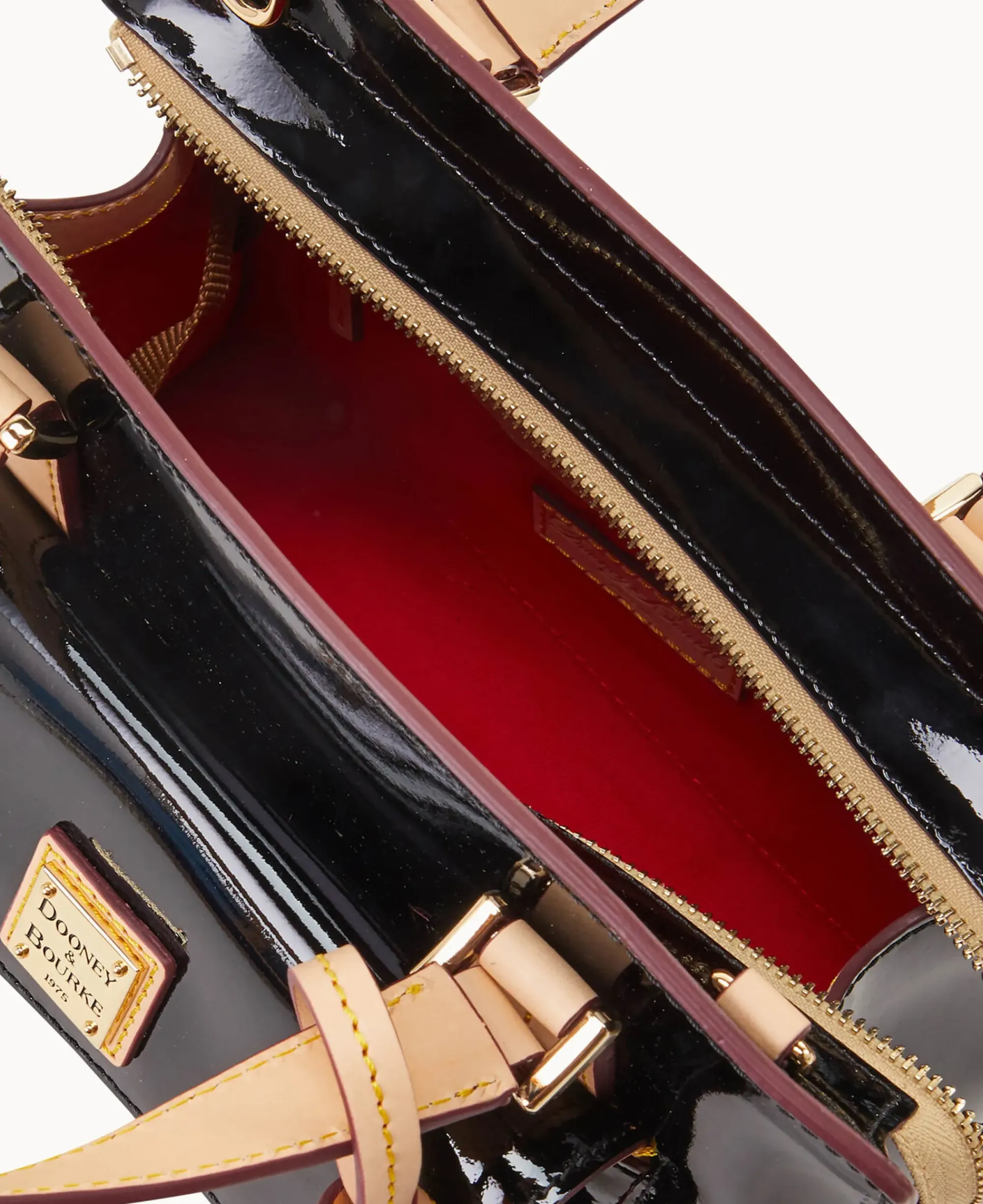 Dooney & Bourke Smooth Leather|Mini Bags<Patent Small Satchel Black