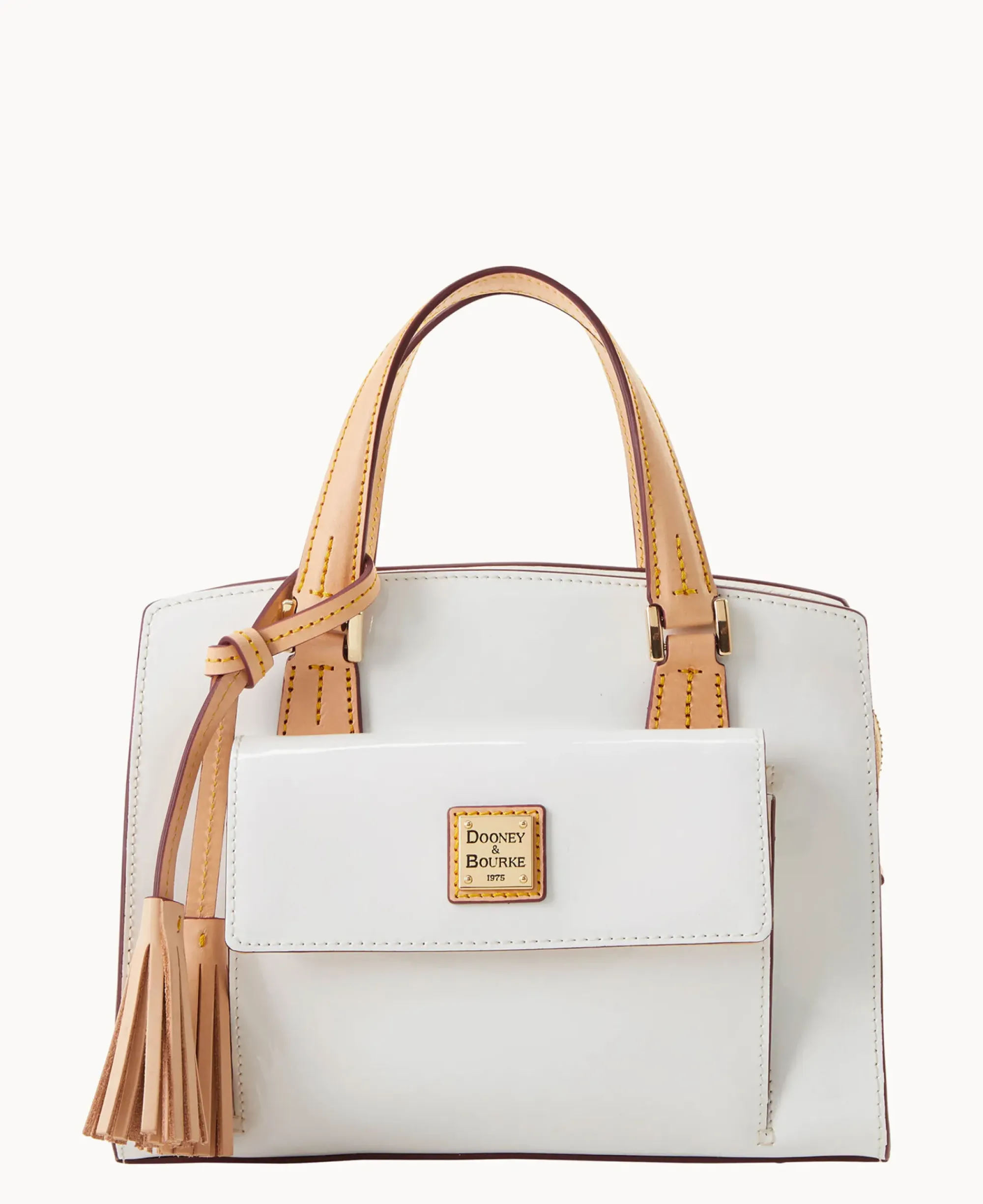 Dooney & Bourke Smooth Leather|Mini Bags<Patent Small Satchel White