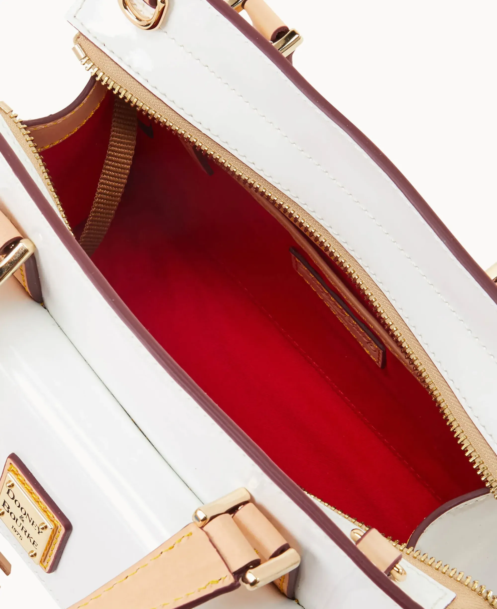 Dooney & Bourke Smooth Leather|Mini Bags<Patent Small Satchel White
