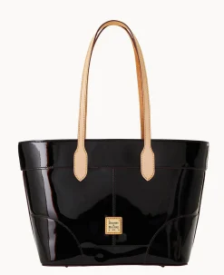 Dooney & Bourke Smooth Leather|Shoulder Bags<Patent Tote Black