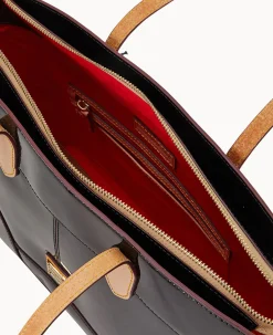 Dooney & Bourke Smooth Leather|Shoulder Bags<Patent Tote Black