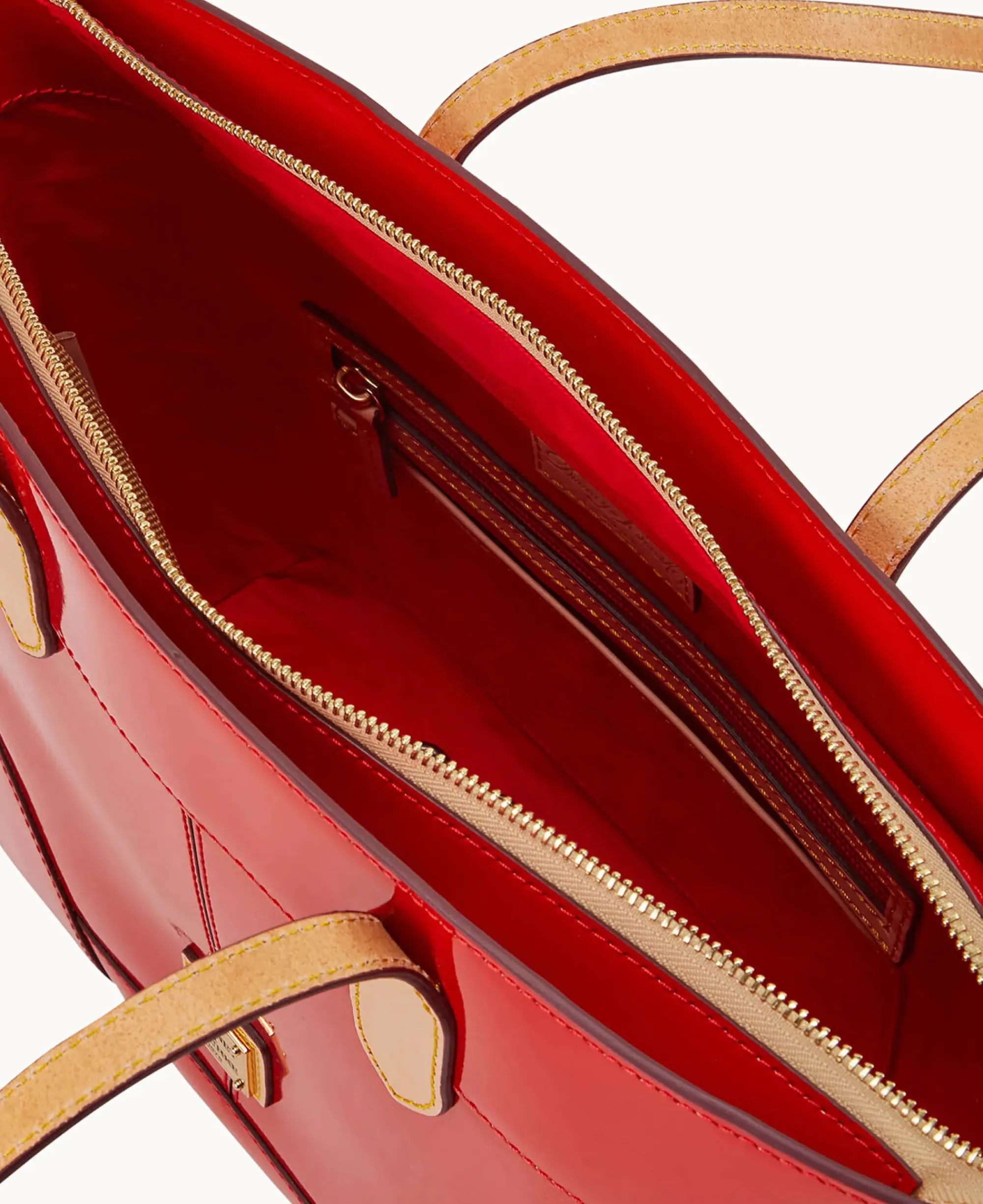 Dooney & Bourke Smooth Leather|Shoulder Bags<Patent Tote Red