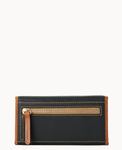 Dooney & Bourke The Pebble Grain Collection|Grab and Go<Pebble Grain Continental Clutch Black