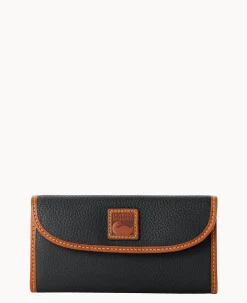 Dooney & Bourke The Pebble Grain Collection|Grab and Go<Pebble Grain Continental Clutch Black