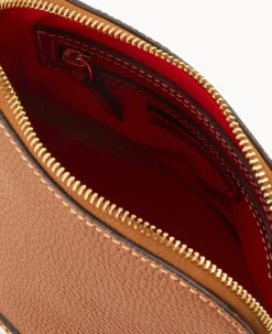 Dooney & Bourke The Pebble Grain Collection|Pebbled Leather<Pebble Grain Domed Crossbody Caramel