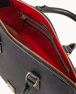 Dooney & Bourke The Pebble Grain Collection|Pebbled Leather<Pebble Grain Domed Satchel Black Black
