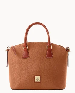 Dooney & Bourke The Pebble Grain Collection|Pebbled Leather<Pebble Grain Domed Satchel Caramel