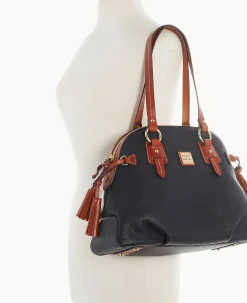 Dooney & Bourke The Pebble Grain Collection|Pebbled Leather<Pebble Grain Domed Satchel Black