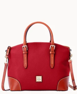 Dooney & Bourke The Pebble Grain Collection|Pebbled Leather<Pebble Grain Domed Satchel Red