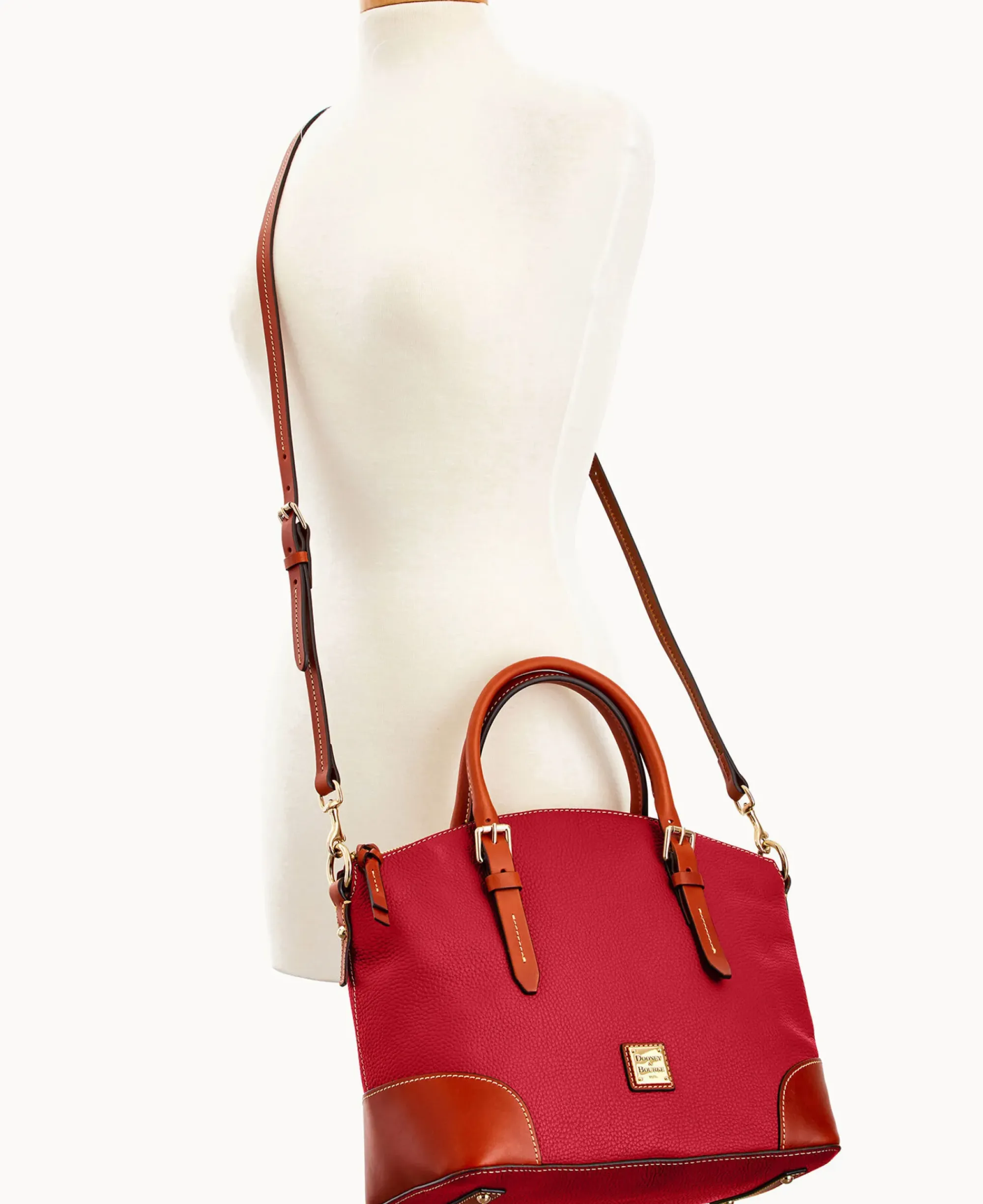 Dooney & Bourke The Pebble Grain Collection|Pebbled Leather<Pebble Grain Domed Satchel Red