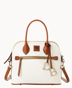 Dooney & Bourke The Pebble Grain Collection|Ready For the Getaway<Pebble Grain Domed Satchel White