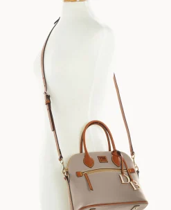 Dooney & Bourke The Pebble Grain Collection|Ready For the Getaway<Pebble Grain Domed Satchel Taupe