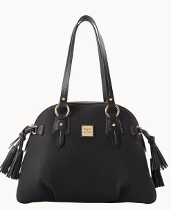 Dooney & Bourke The Pebble Grain Collection|Pebbled Leather<Pebble Grain Domed Satchel Black Black