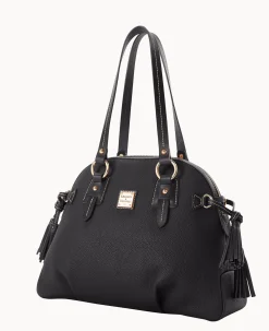 Dooney & Bourke The Pebble Grain Collection|Pebbled Leather<Pebble Grain Domed Satchel Black Black
