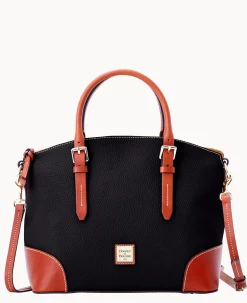 Dooney & Bourke The Pebble Grain Collection|Pebbled Leather<Pebble Grain Domed Satchel Black