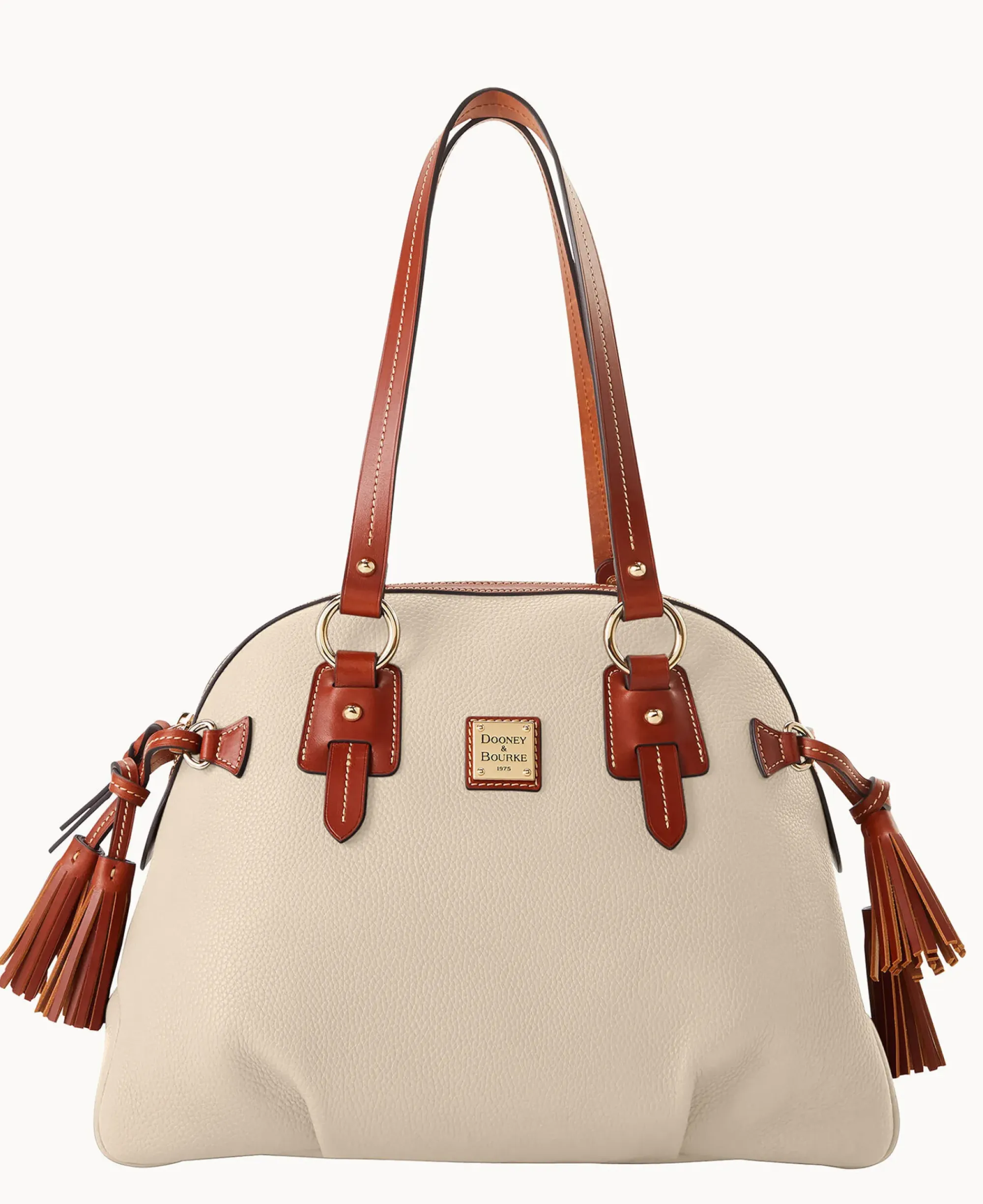 Dooney & Bourke The Pebble Grain Collection|Pebbled Leather<Pebble Grain Domed Satchel Bone