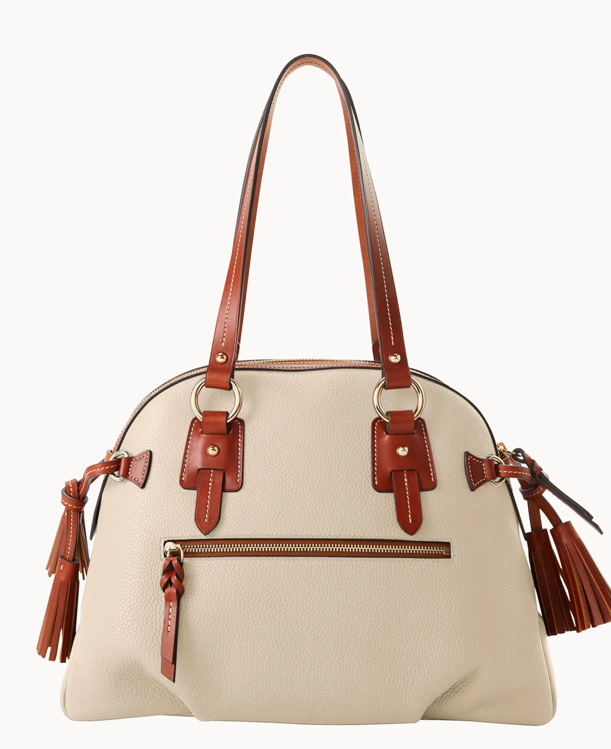 Dooney & Bourke The Pebble Grain Collection|Pebbled Leather<Pebble Grain Domed Satchel Bone