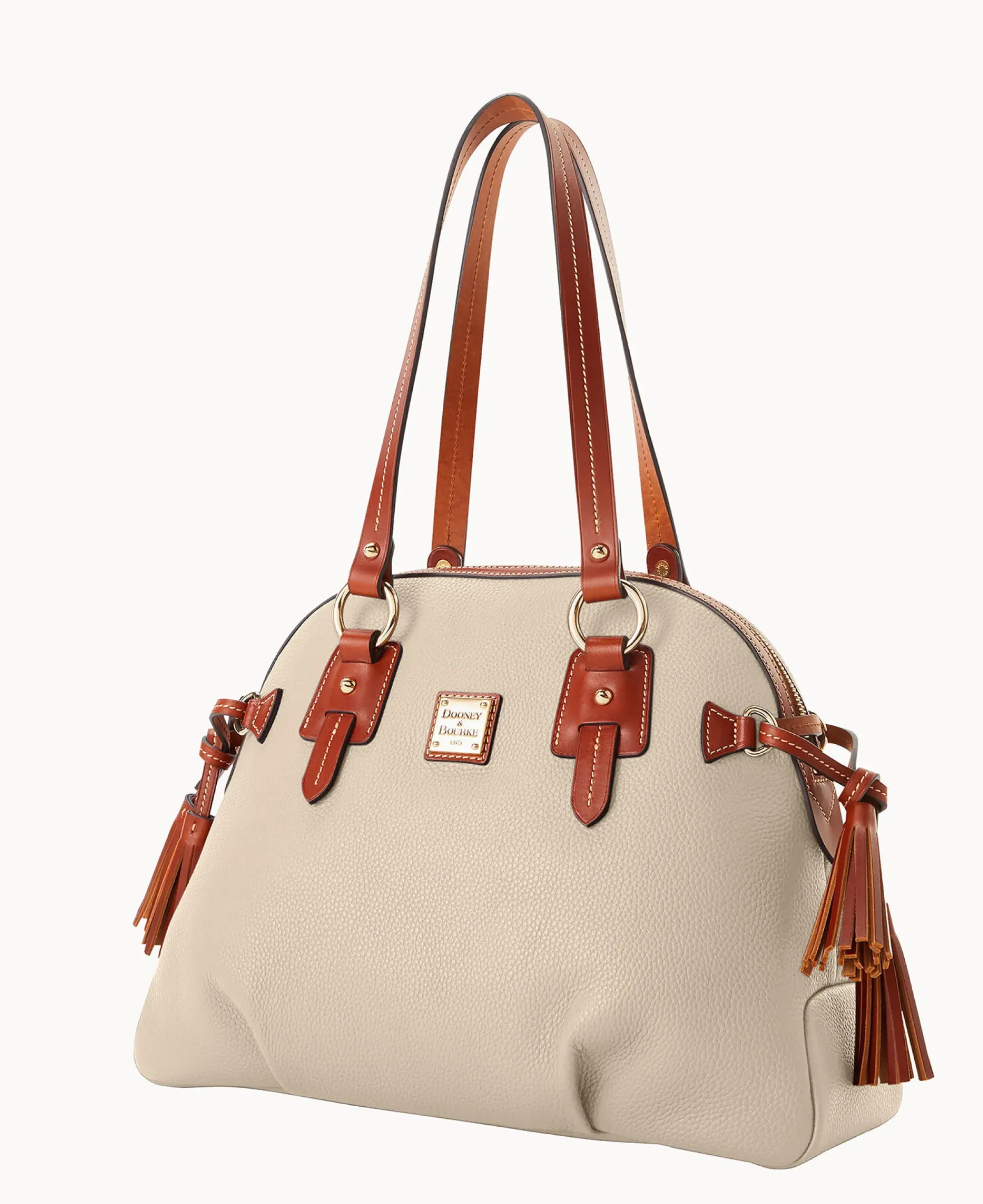 Dooney & Bourke The Pebble Grain Collection|Pebbled Leather<Pebble Grain Domed Satchel Bone