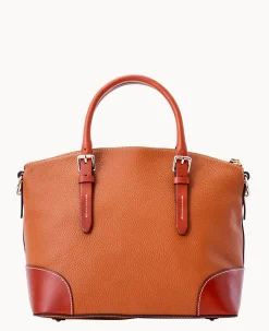 Dooney & Bourke The Pebble Grain Collection|Pebbled Leather<Pebble Grain Domed Satchel Caramel