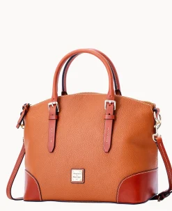 Dooney & Bourke The Pebble Grain Collection|Pebbled Leather<Pebble Grain Domed Satchel Caramel
