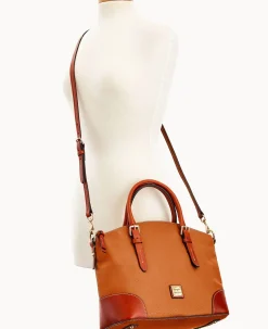 Dooney & Bourke The Pebble Grain Collection|Pebbled Leather<Pebble Grain Domed Satchel Caramel