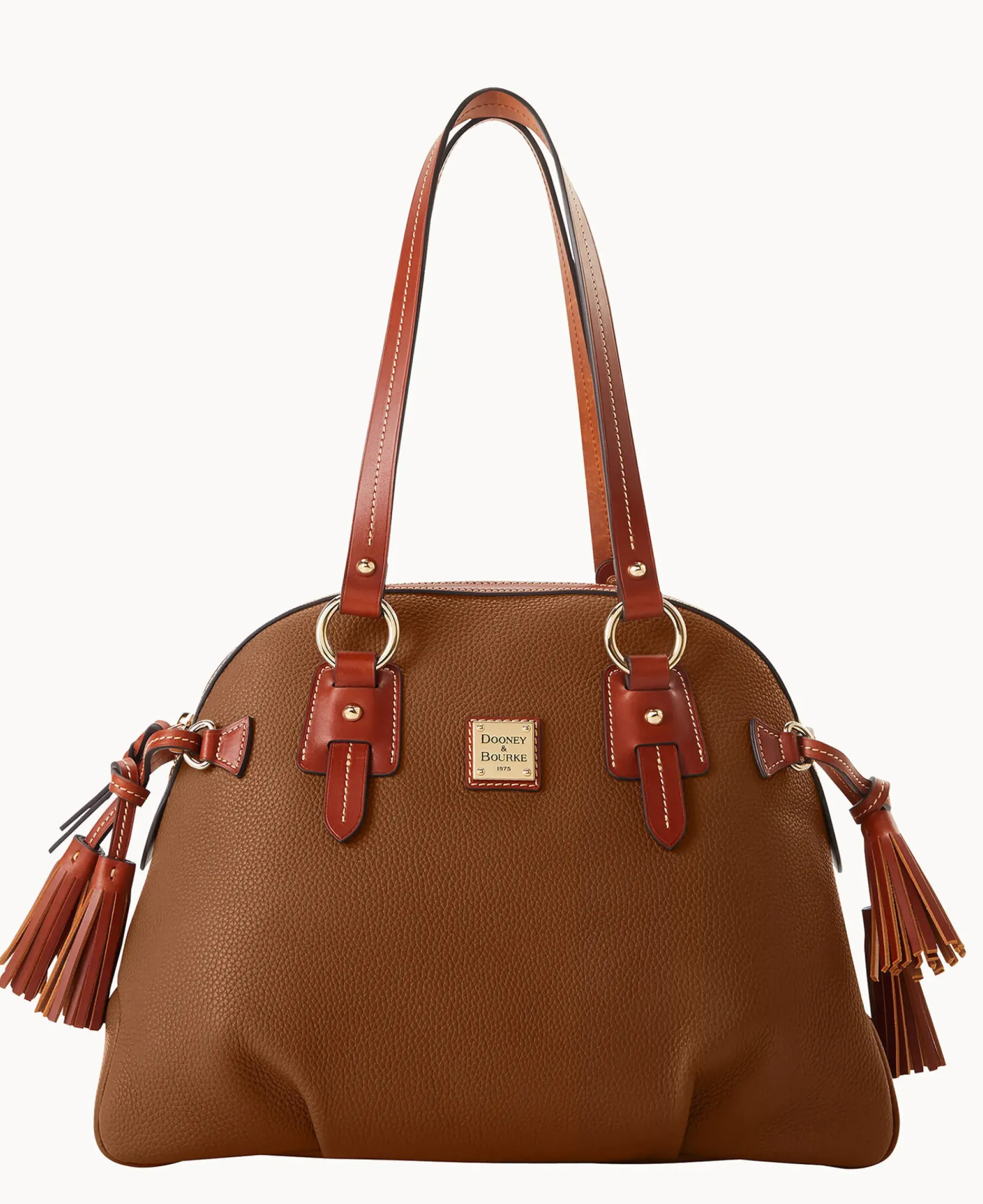 Dooney & Bourke The Pebble Grain Collection|Pebbled Leather<Pebble Grain Domed Satchel Bark