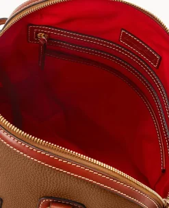 Dooney & Bourke The Pebble Grain Collection|Pebbled Leather<Pebble Grain Domed Satchel Bark