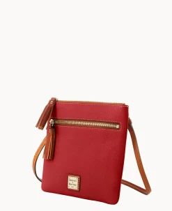 Dooney & Bourke The Pebble Grain Collection|Pebbled Leather<Pebble Grain Double Zip Tassel Crossbody Red