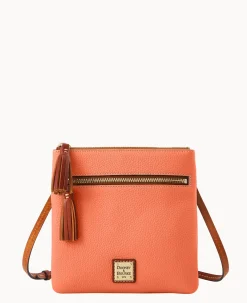 Dooney & Bourke The Pebble Grain Collection|Pebbled Leather<Pebble Grain Double Zip Tassel Crossbody Coral