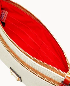 Dooney & Bourke The Pebble Grain Collection|Grab and Go<Pebble Grain Double Zip Wristlet Bone