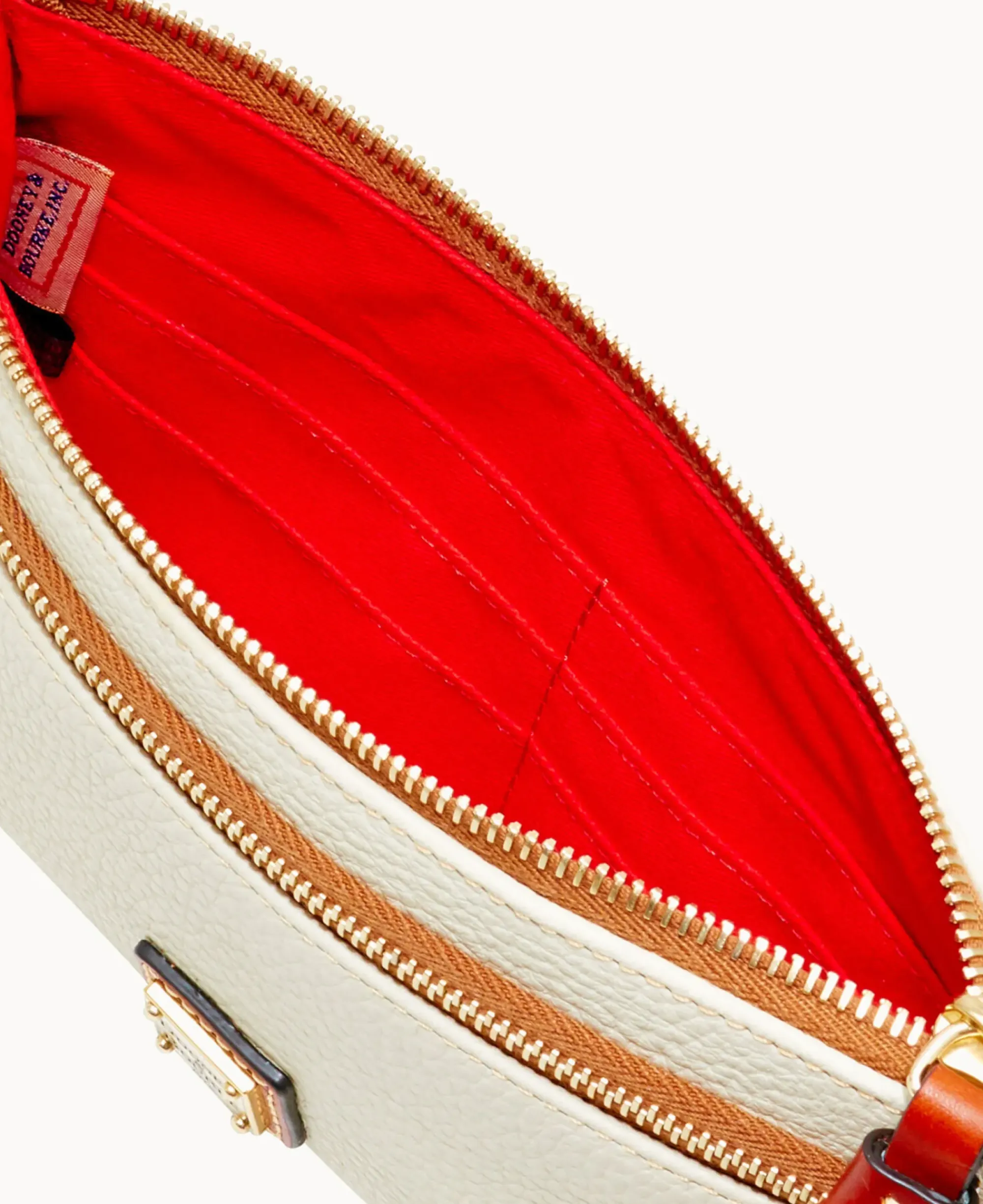 Dooney & Bourke The Pebble Grain Collection|Grab and Go<Pebble Grain Double Zip Wristlet Bone