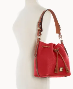 Dooney & Bourke The Pebble Grain Collection|Pebbled Leather<Pebble Grain Drawstring Red